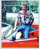 Tom Selleck wearing a Calla Lily Hawaiian Aloha print made by Paradise Found