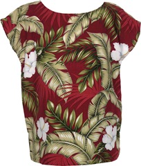 Hibiscus Garden Hawaiian Aloha Blouse