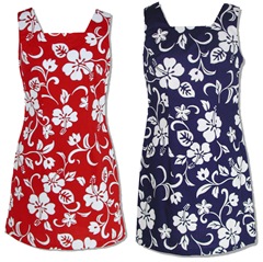 classic hibiscus short tank dress