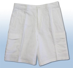white cargo shorts