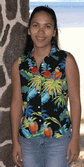 ladies shirt jungle parrots