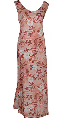 Tahitian Gardenia Hawaiian Long Tank Dress